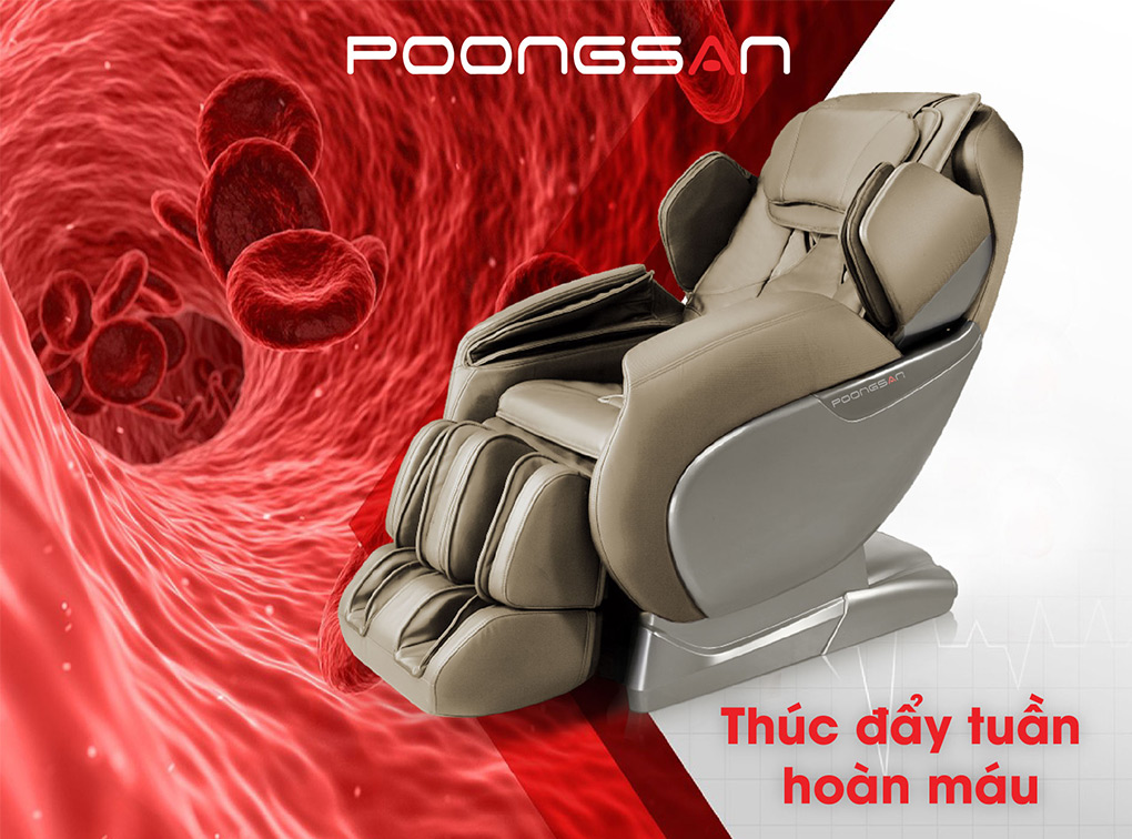 Ghế massage Poongsan MCP-500 - thúc đẩy quá trình tuần hoàn máu