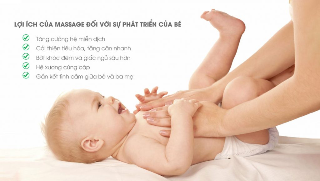 Lợi ích của massage đối với sự phát triển của bé