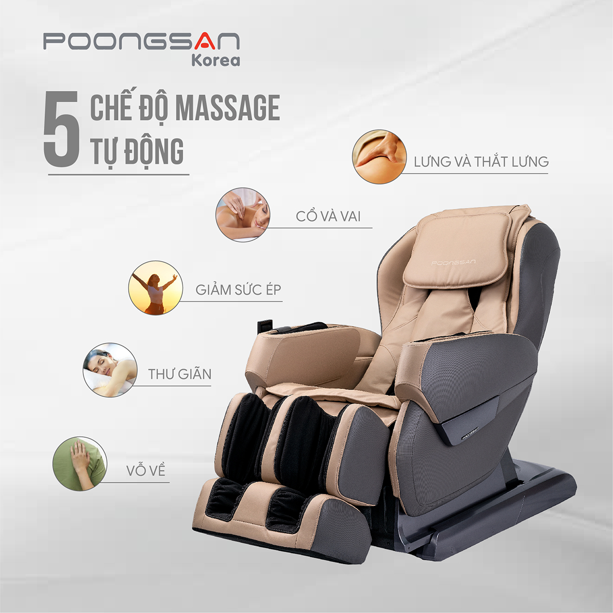 Các chế độ massage trên ghế massage MCP-200