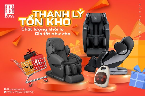 Thanh lý hàng tồn kho ghế massage Boss