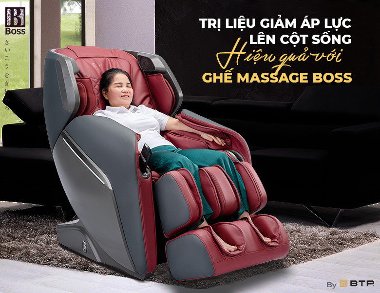 Giảm áp lực lên cột sống hiệu quả với ghế massage Boss