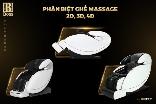 Phân biệt ghế massage 2D 3D 4D