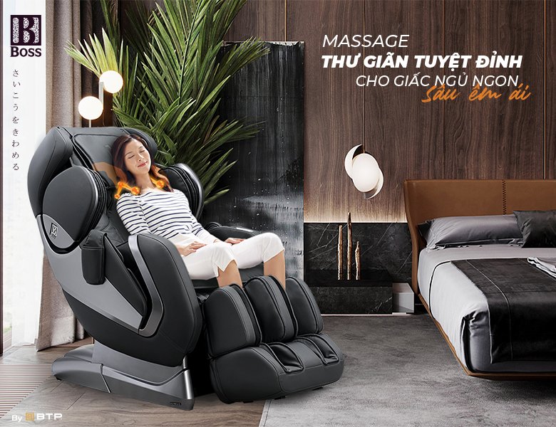 Massage thư giãn toàn thân với ghế massage Boss tại nhà