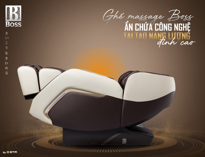 Ghế massage Boss ẩn chứa công nghệ tái tạo năng lượng đỉnh cao