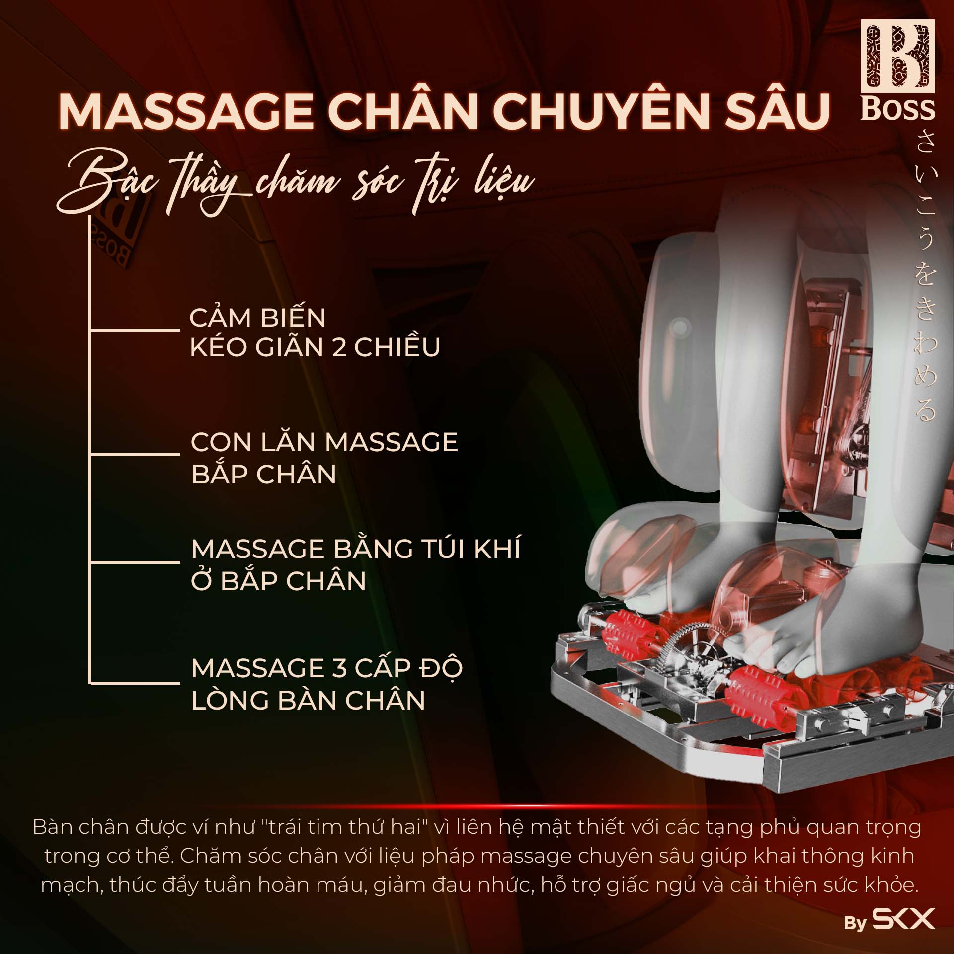 Bậc thầy trị liệu massage chân 