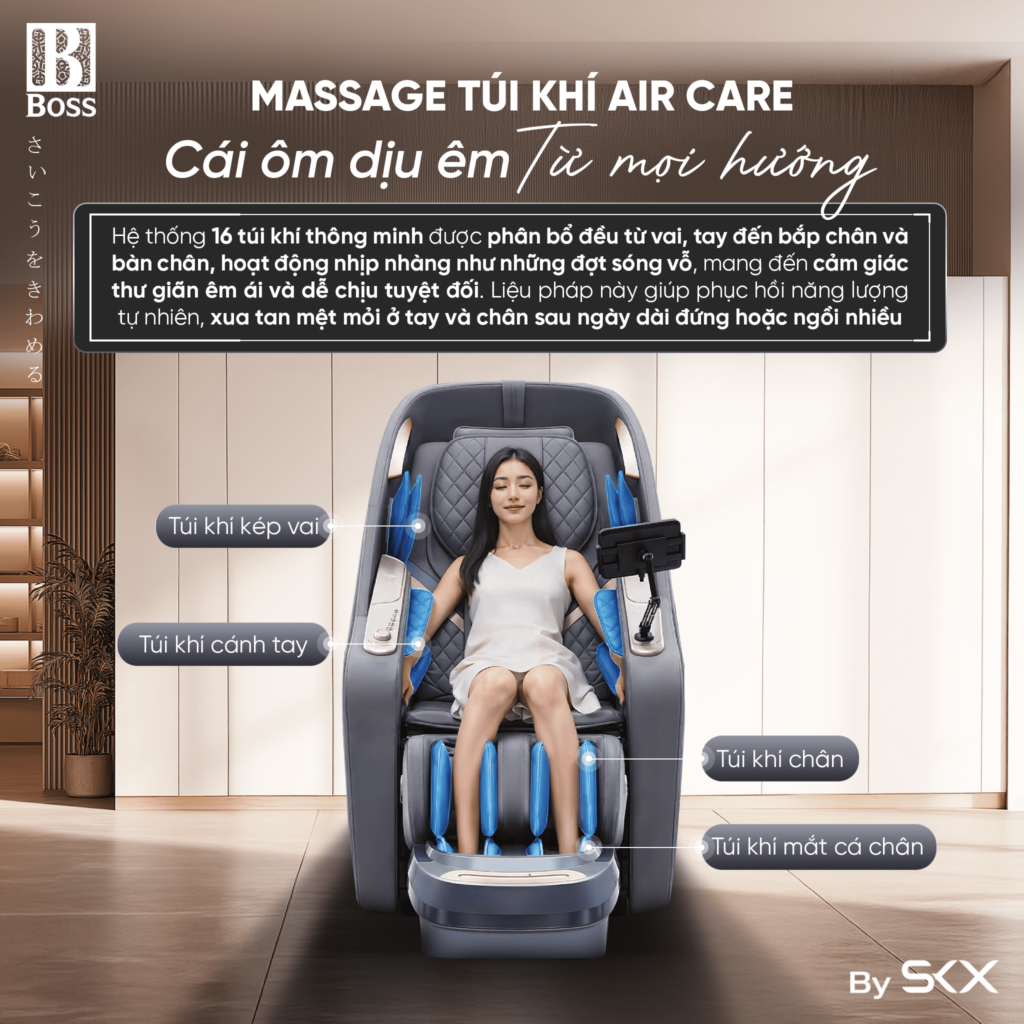 Massage Túi khí AirCare - Cái ôm dịu êm từ mọi hướng