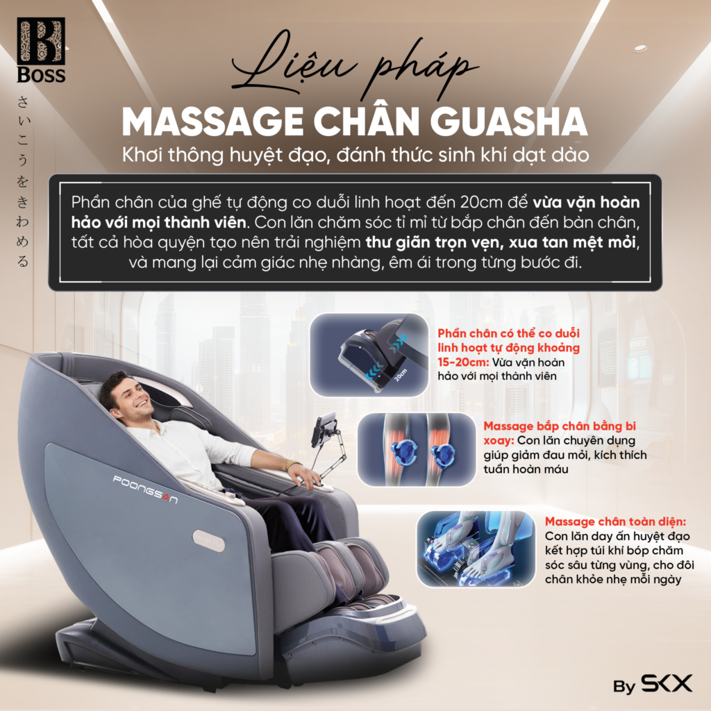 Massage chân Guasha trị liệu chuyên sâu