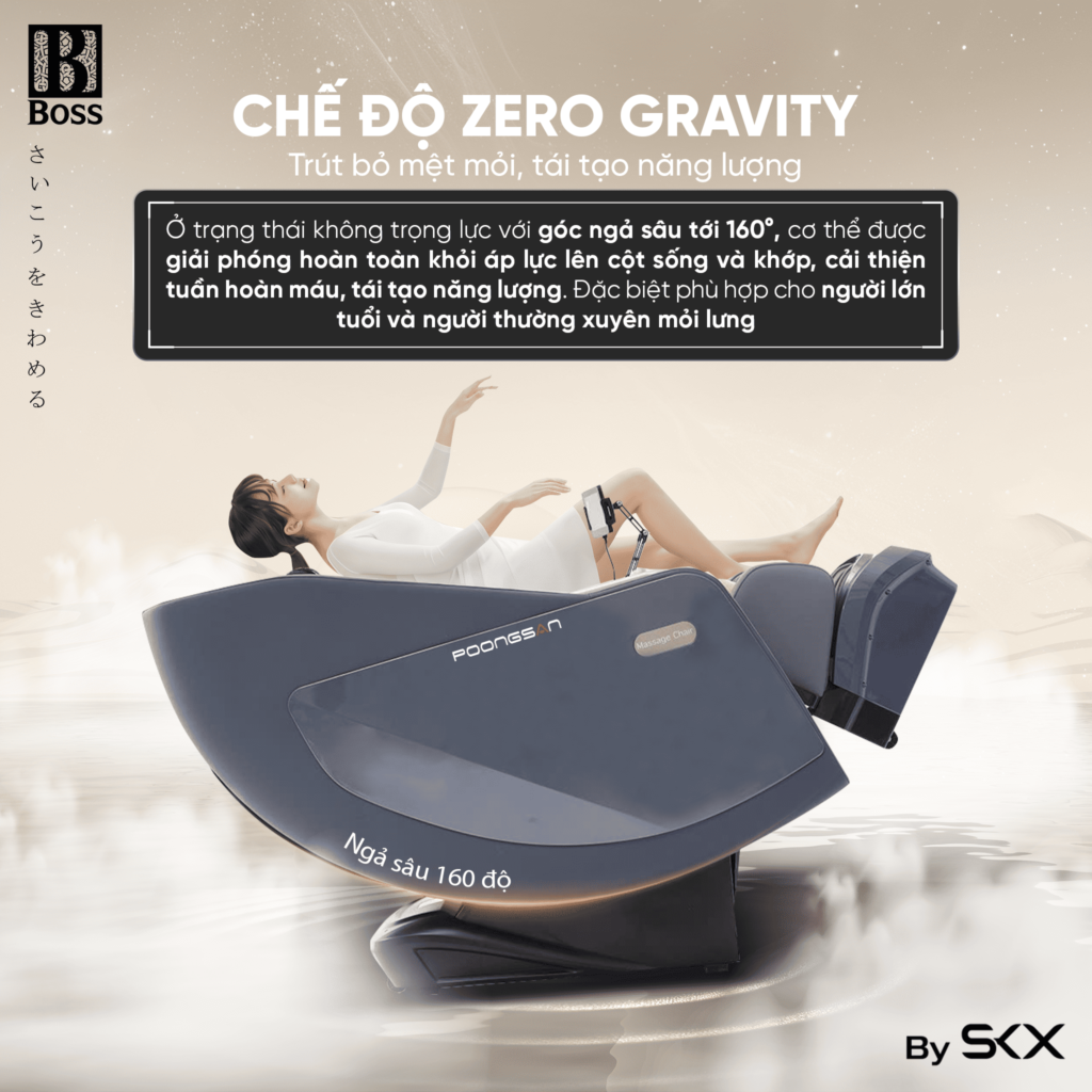 Chế độ không trọng lực Zero Gravity, nơi cả nhà cùng trút bỏ mệt mỏi, tái tạo năng lượng