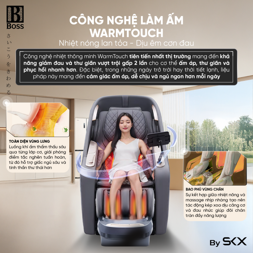 Nhiệt hồng ngoại WarmTouch hơi ấm lan tỏa