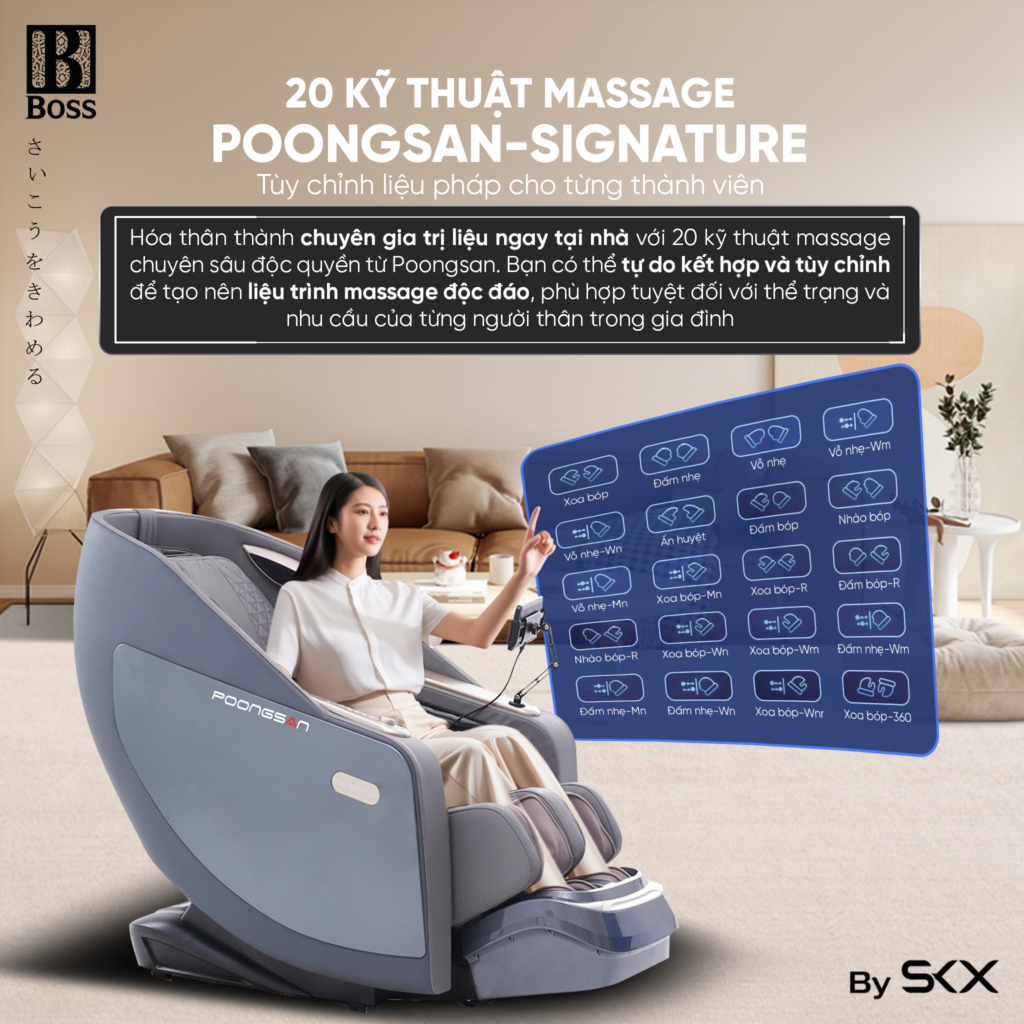 20 Kỹ thuật massage thủ công Poongsan Signature trở thành bậc thầy trị liệu của chính mình