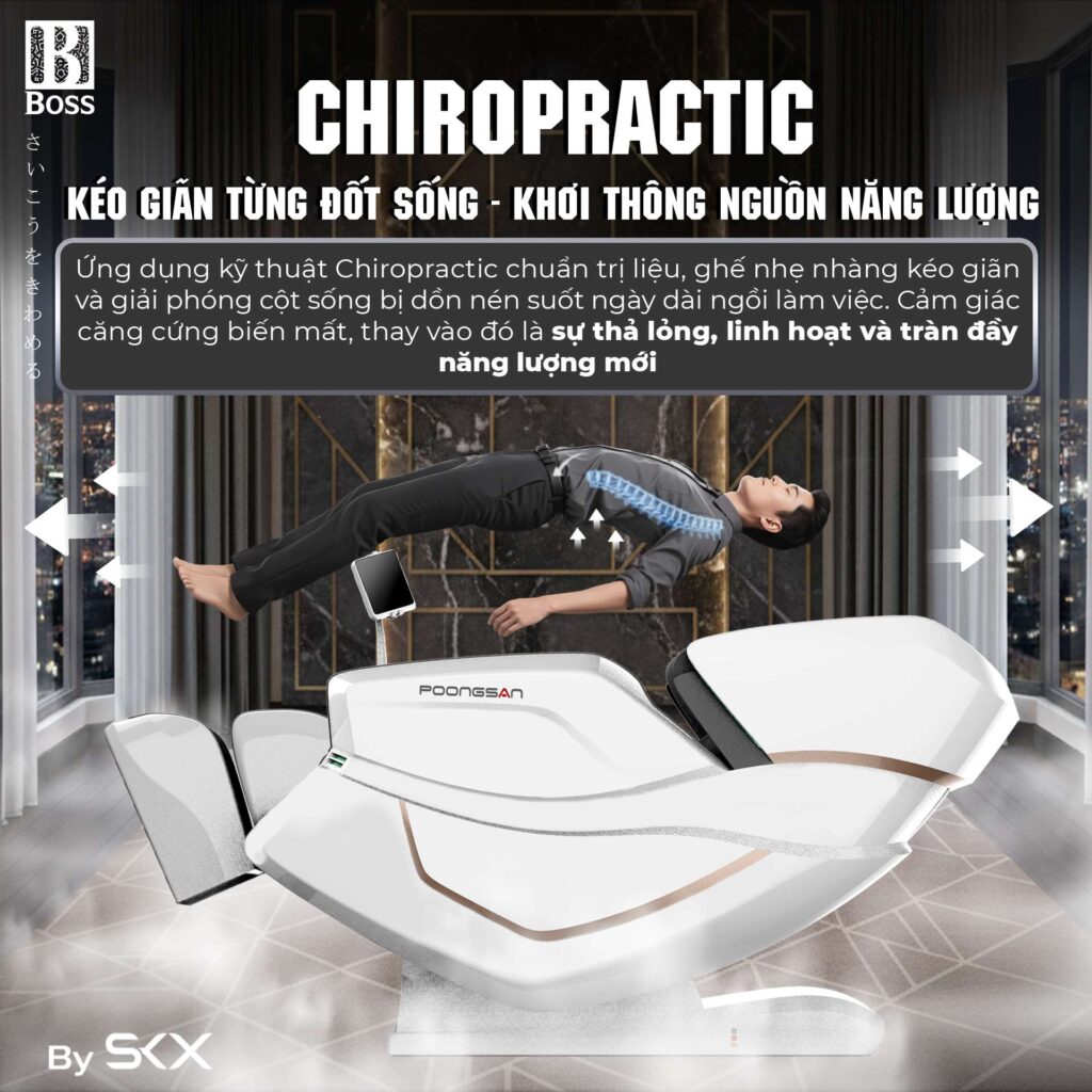 Liệu pháp kéo giãn Chiropractic - Hỗ trợ nắn chỉnh cột sống, giải phóng áp lực