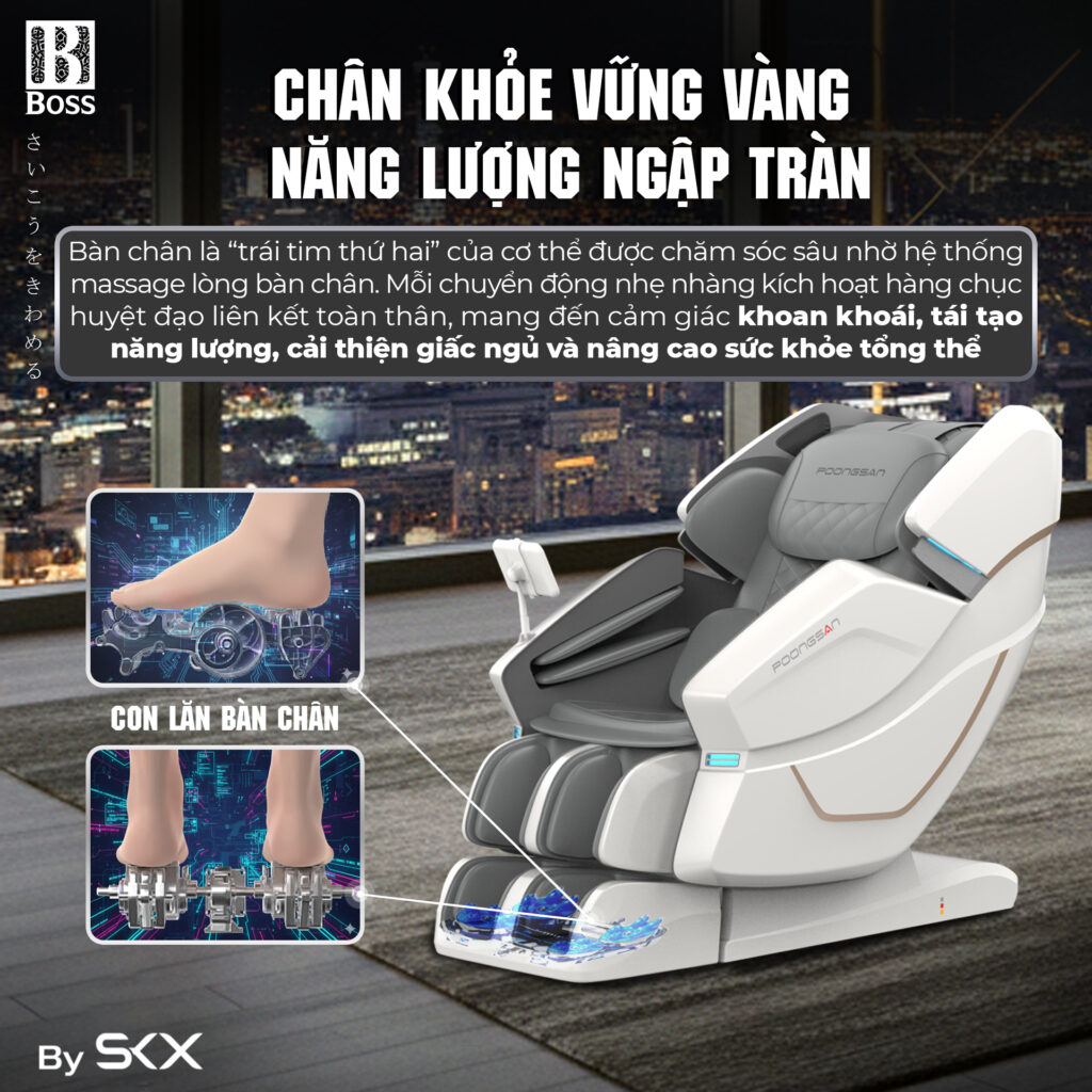 Massage chân chuyên sâu, chân khỏe vững vàng, năng lượng ngập tràn