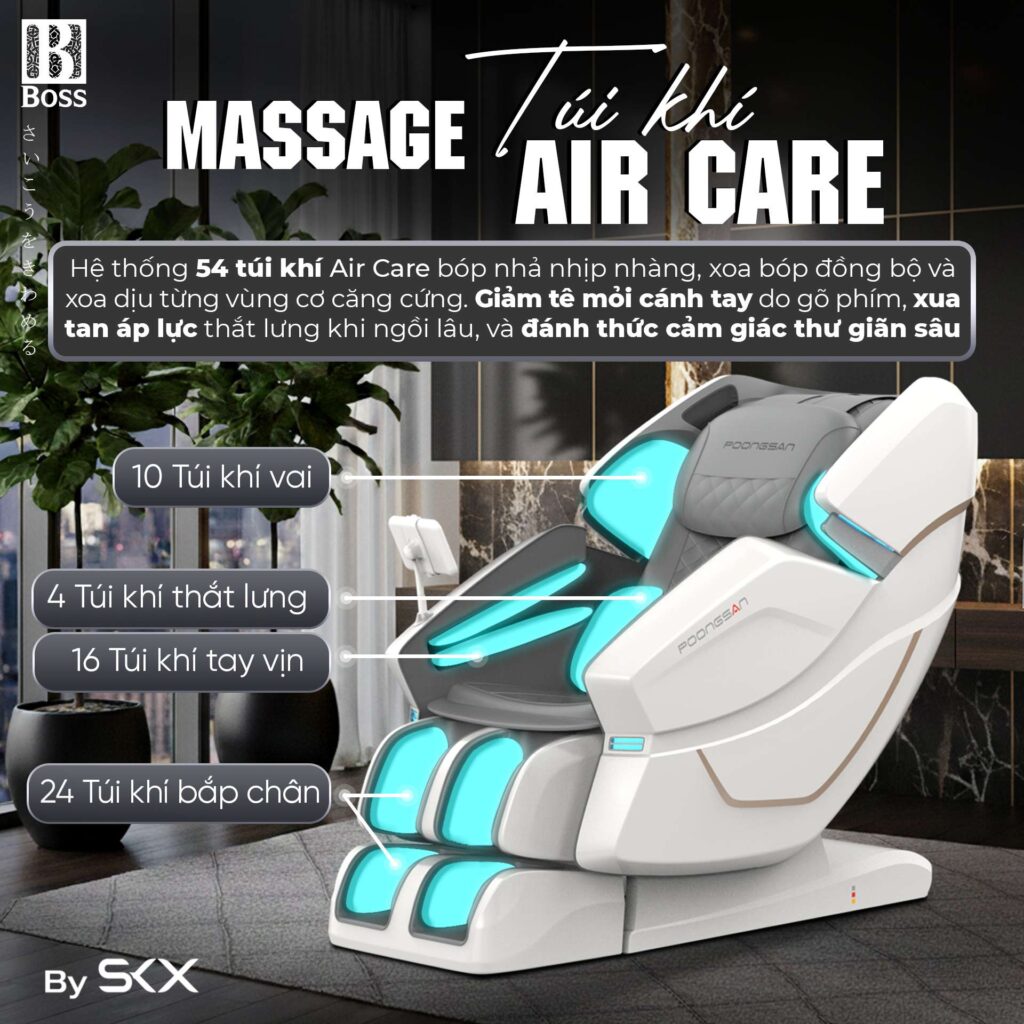 Massage túi khí toàn diện - Ôm trọn, thư giãn sâu