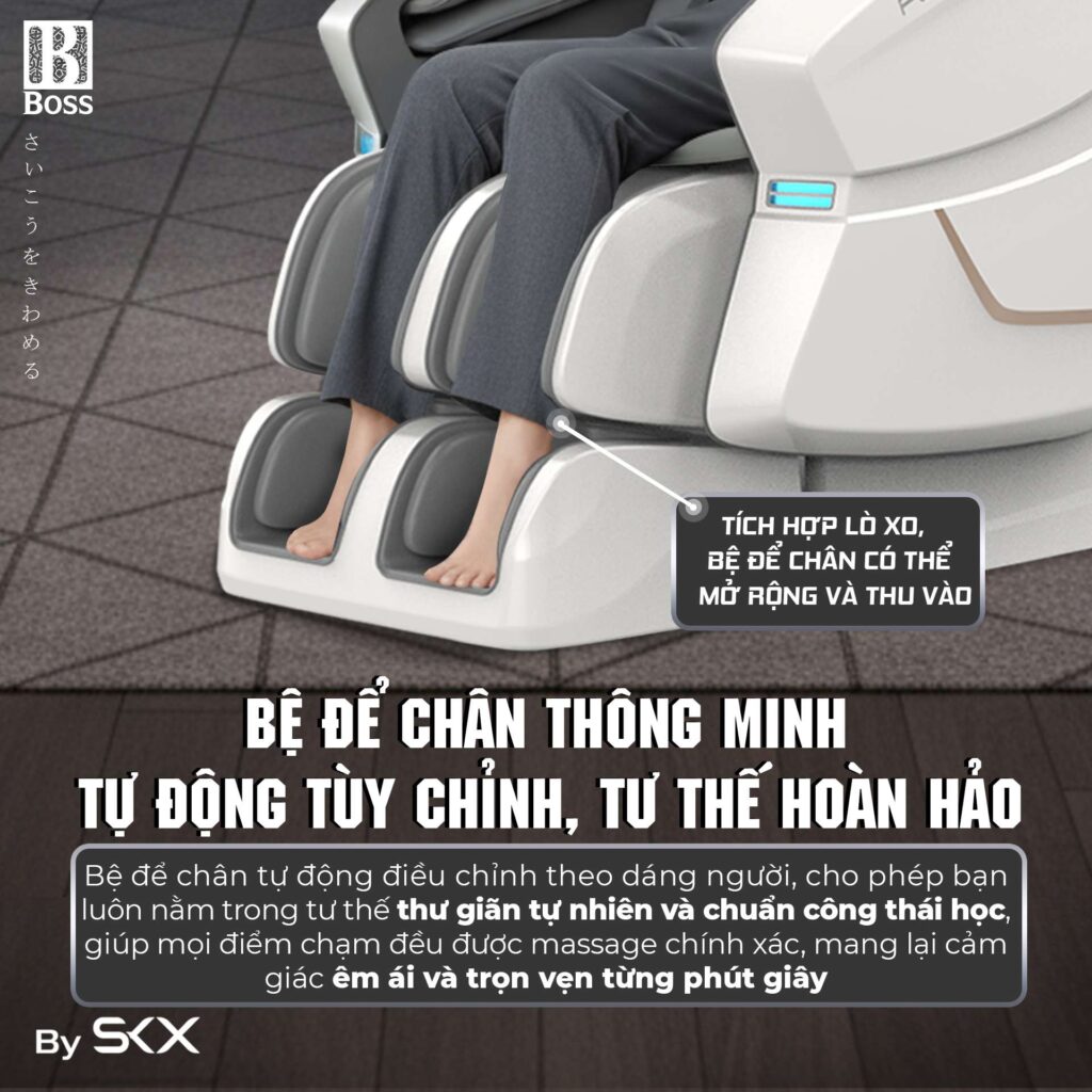 Bệ để chân thông minh - Tùy biến theo dáng người, ôm trọn sự thoải mái